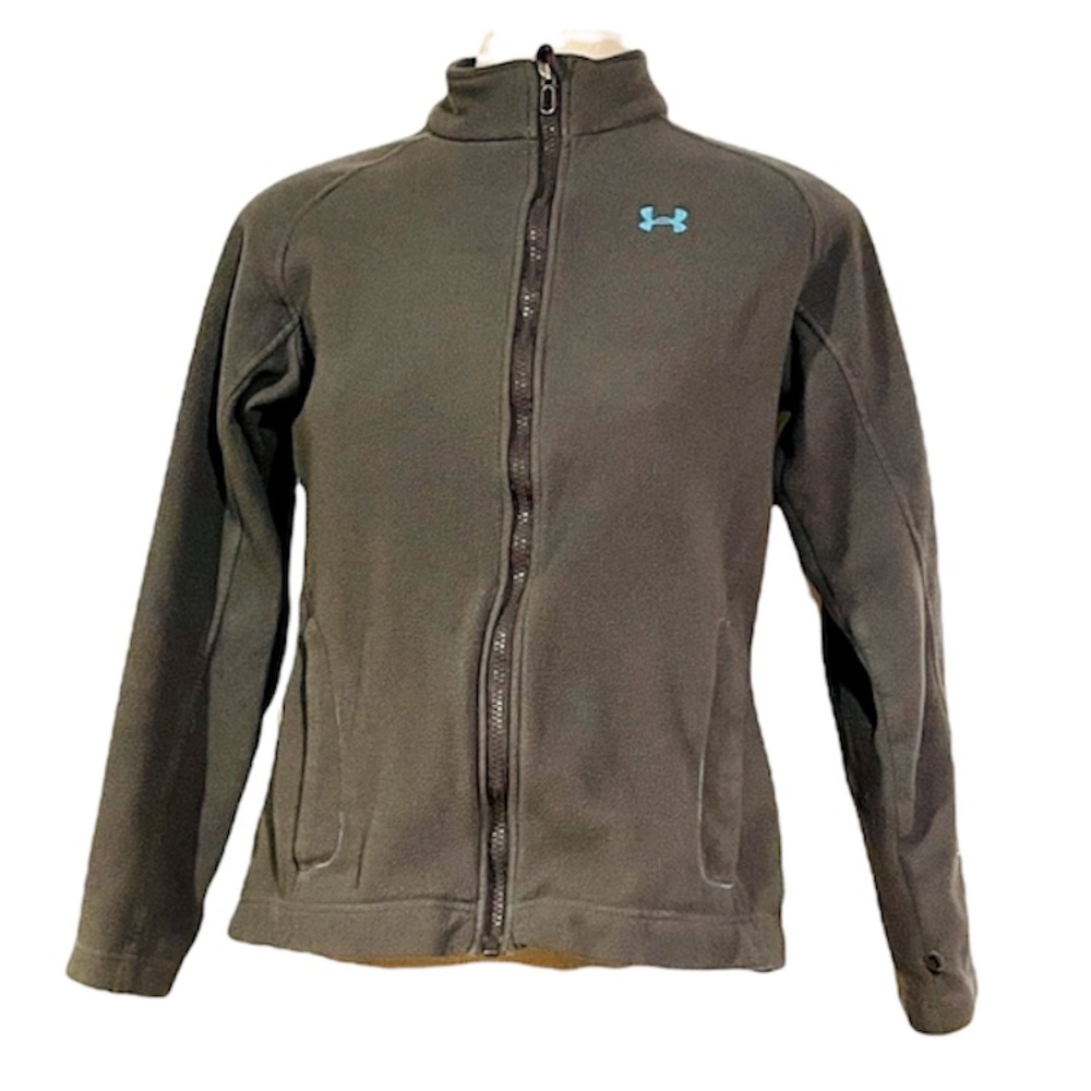 UNDER ARMOUR Fleece Full-Zip Logo Long Sleeve Sweater - Picture 1 of 8